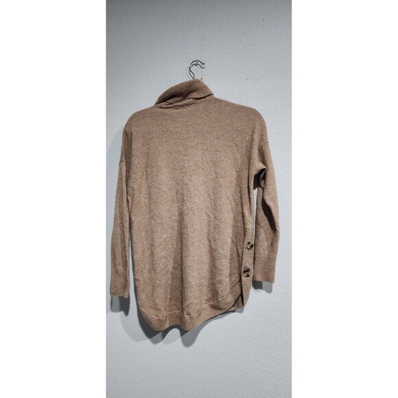 Madewell Women's Crestland Side-Button Tan Turtleneck Tunic Sweater size Small - Picture 2 of 11